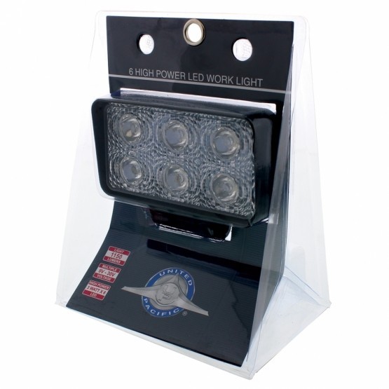 United Pacific 36510 Driving/Work Light Vehicle Mounted, Led, Rectangular, 6