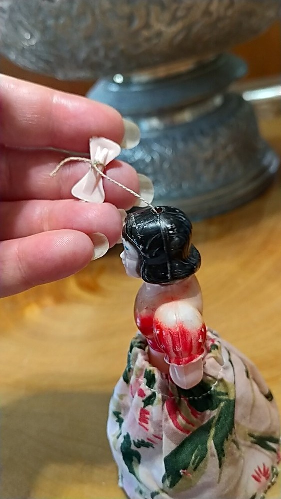 Vintage 1930s plastic dancing doll pull cord toy