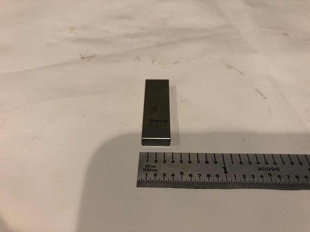 .147" Starrett Rectangular Steel Gage Gauge Block.