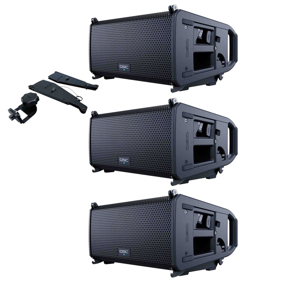 QSC LA108, 8" Powered Line Array Loudspeaker Package with Stack Adapter Kit