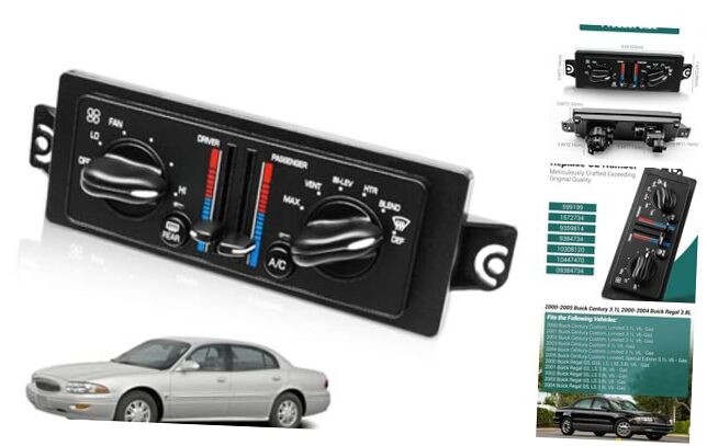 AC Climate Control Module Compatible with 2000-2005 Buick Century 599-199
