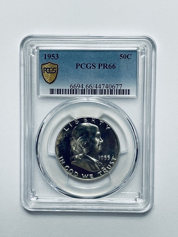 1953 Franklin Silver Half Dollar PCGS PR66