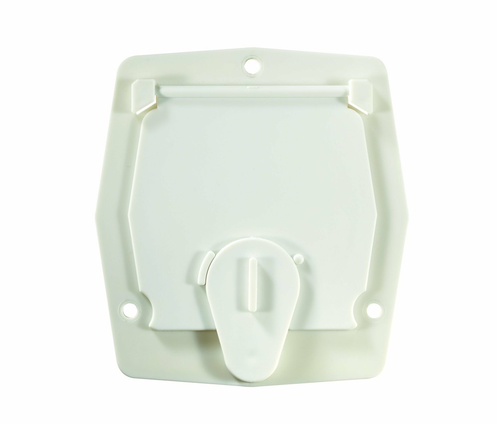 RV Designer White Collection B140 Basic Cable Hatch Flat Sided