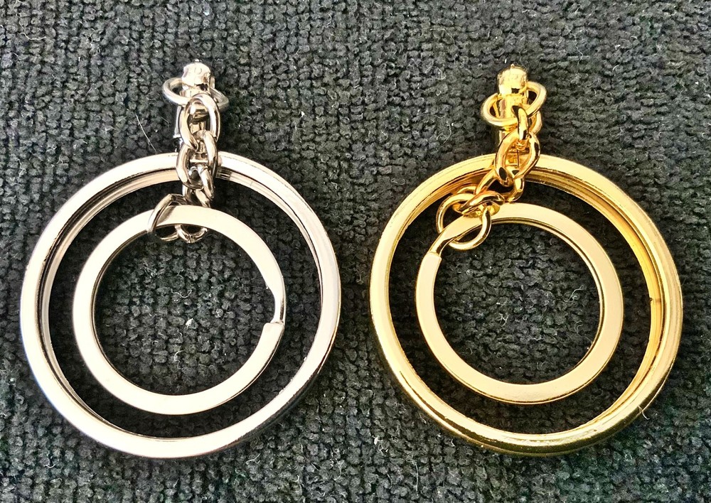 (2) Do It Yourself *Fit Your Coin* (40MM) Bezel Keychains