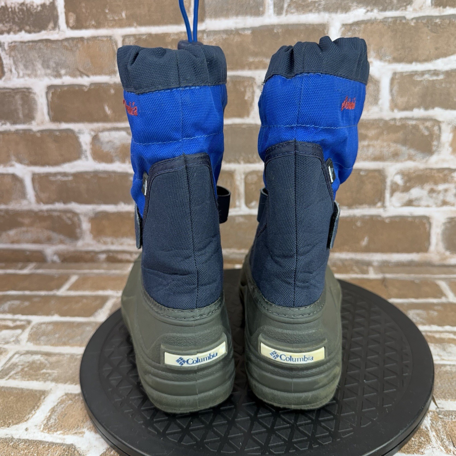 Columbia Powderbug Plus II Waterproof Winter Snow Boots Blue Boys Youth Size 1