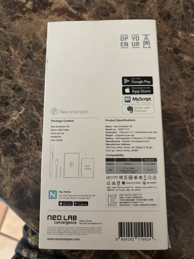 Neo Smartpen N2 Digital Pen Bluetooth, Compatible with iOS, Android, Tablets, PC