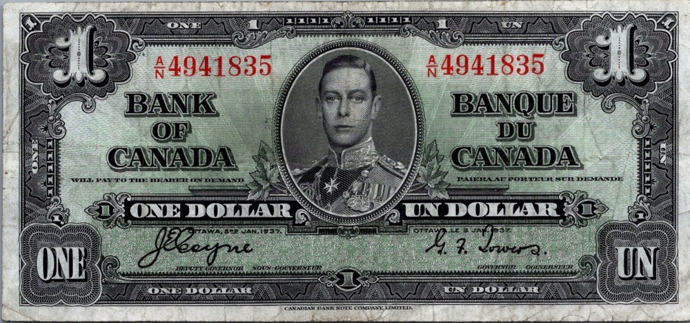 Canada $1 Dollar 1937 Pick# 58e