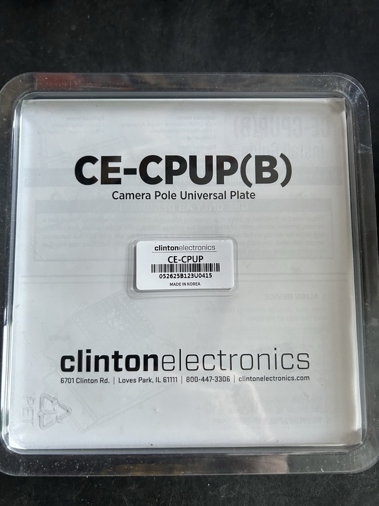 Clinton Electronics CE-CPUP(B) Camera Pole Universal Plate