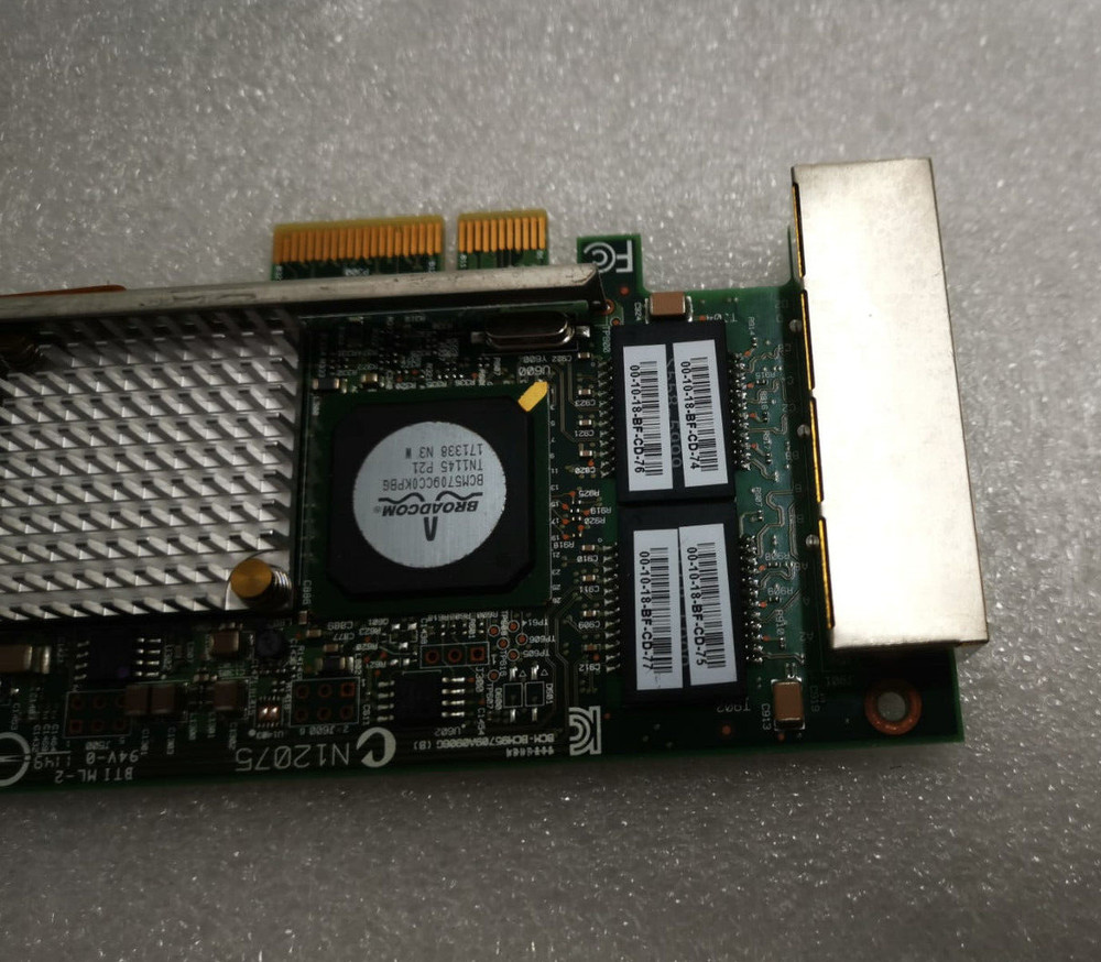 BROADCOM PCI-E 4 Port GBit NETWORK CARD 74-6929-01 A06