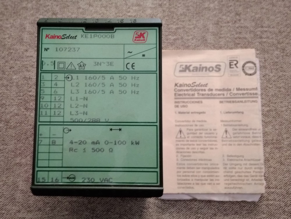 KainoSelect - Electrical Transducers - KE1P000B / NEW