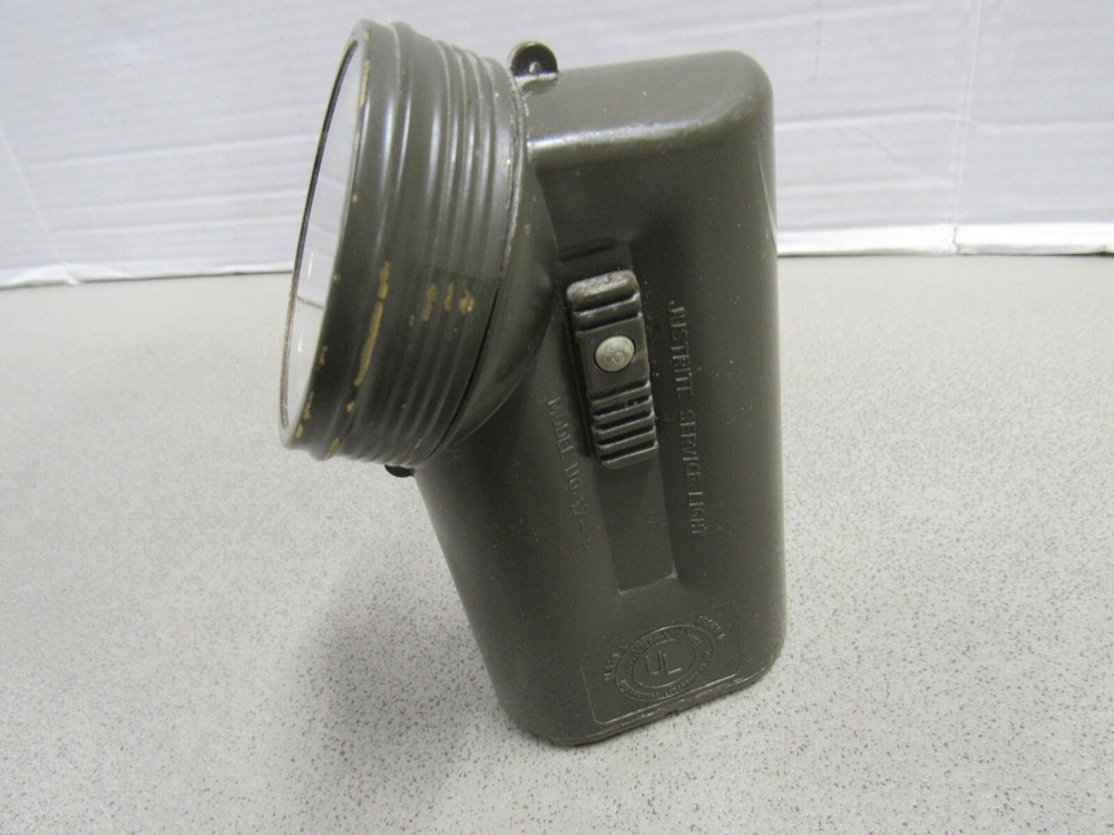 WW2 US Army Air Force Justrite Flashlight Type A-8 USAAF Lamp Assembly WORKS