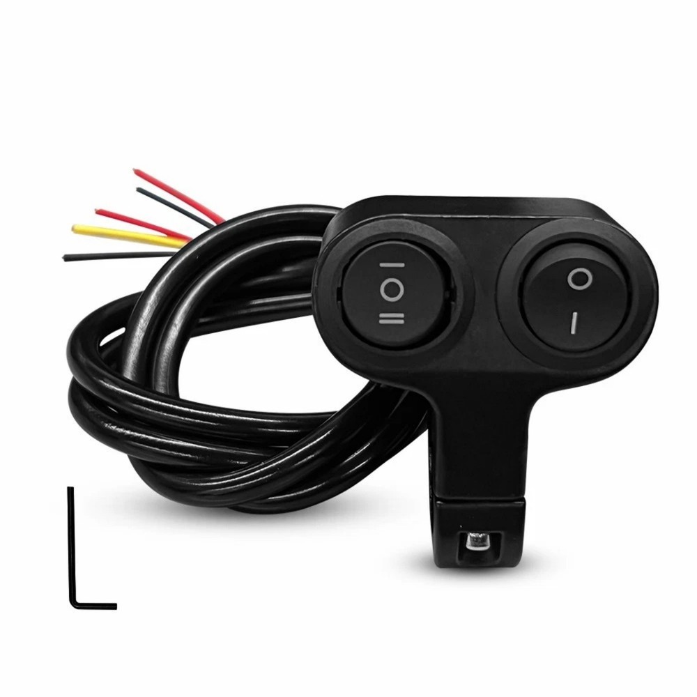 Motorcycle Handlebar 7/8" Dual Button On Off Switch For Headlight Fog Light New