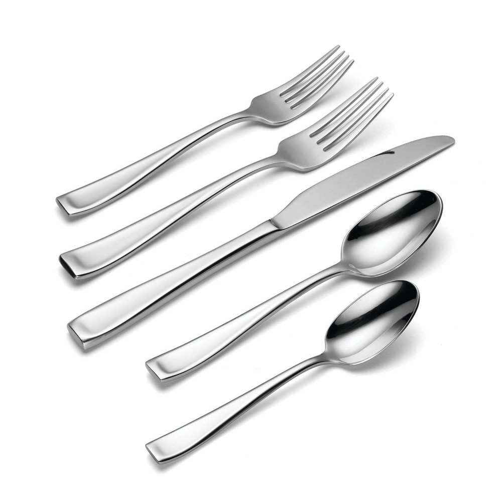 Silverware Set For 12, Moda 65-Piece Fine Flatware Set with Serving Utensils,...
