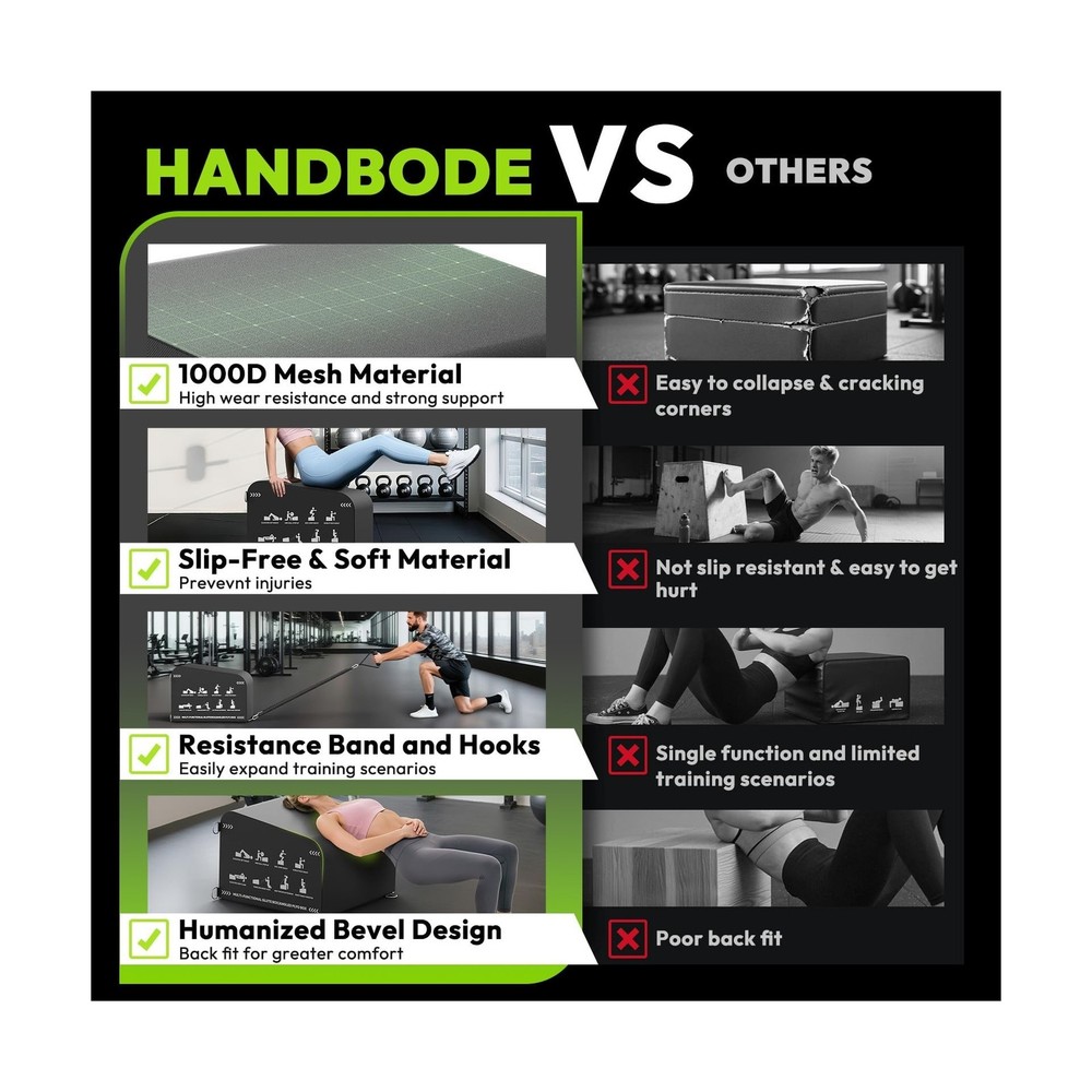 Hip Thrust Bench, Multi-Functional Slip-Free Hip Thrust Machine for Glute Bri...