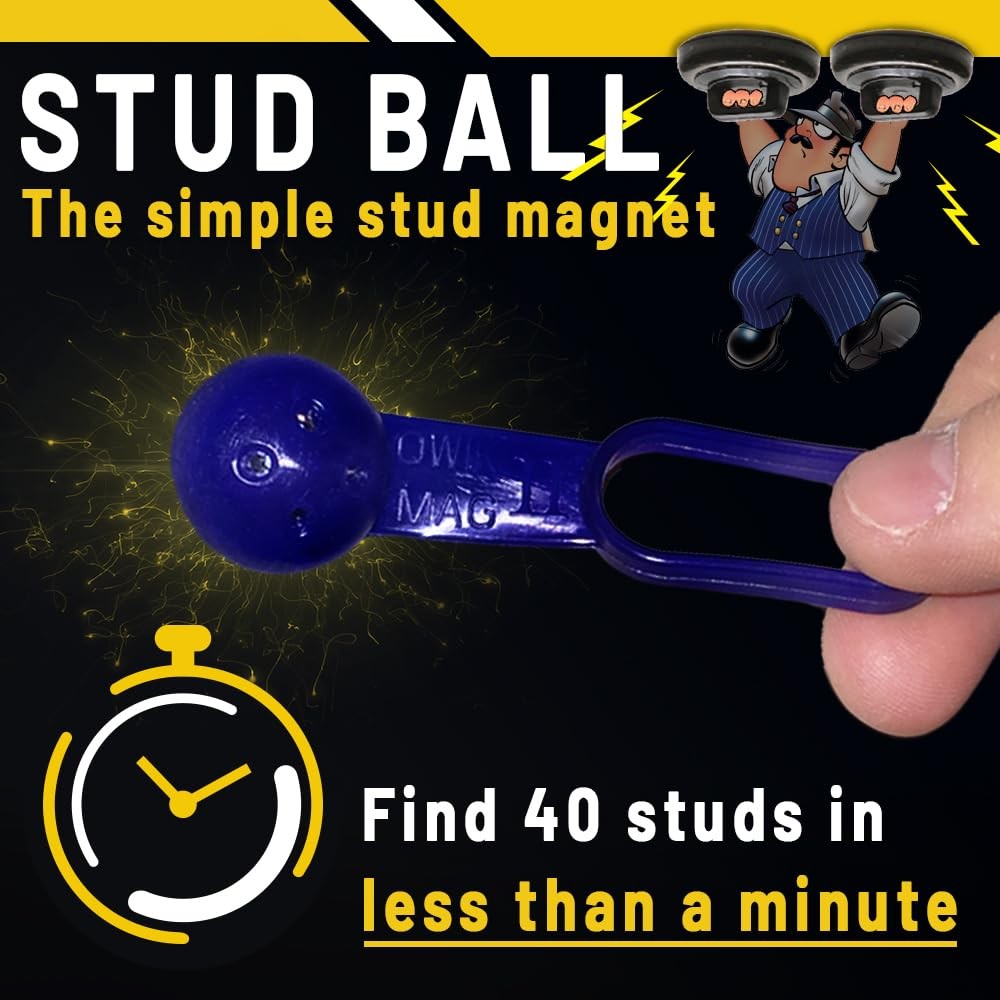 Rack-A-Tiers Stud Ball - Magnetic Stud Finder, Stud Detector, Stud Magnet, De...