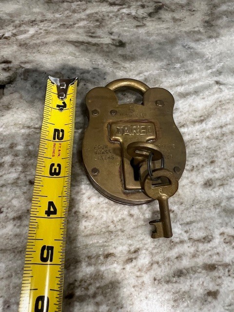 Jared Solid Brass Lock With 2 Keys Number 6 Admiralty Padlock