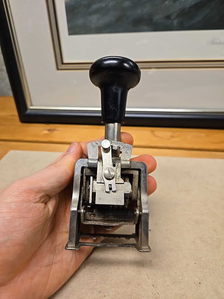 Antique Automatic Numbering Machine 1920s-30s Ectan NY German Made Pre War Work