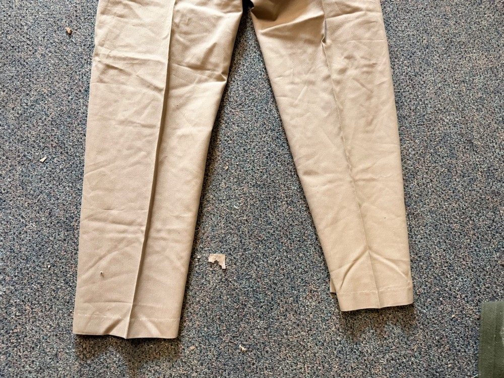 ORIGINAL WWII US ARMY OFFICER CLASS A "KHAKI" TROUSERS- MEDIUM 34 WAIST