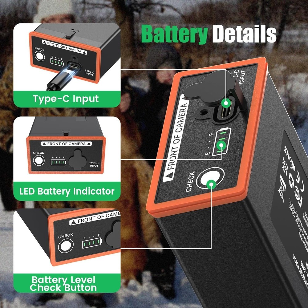 1-Pack Battery for Moultrie Edge, Edge Pro, Edge 2 Camera - 5000mAh Compat.