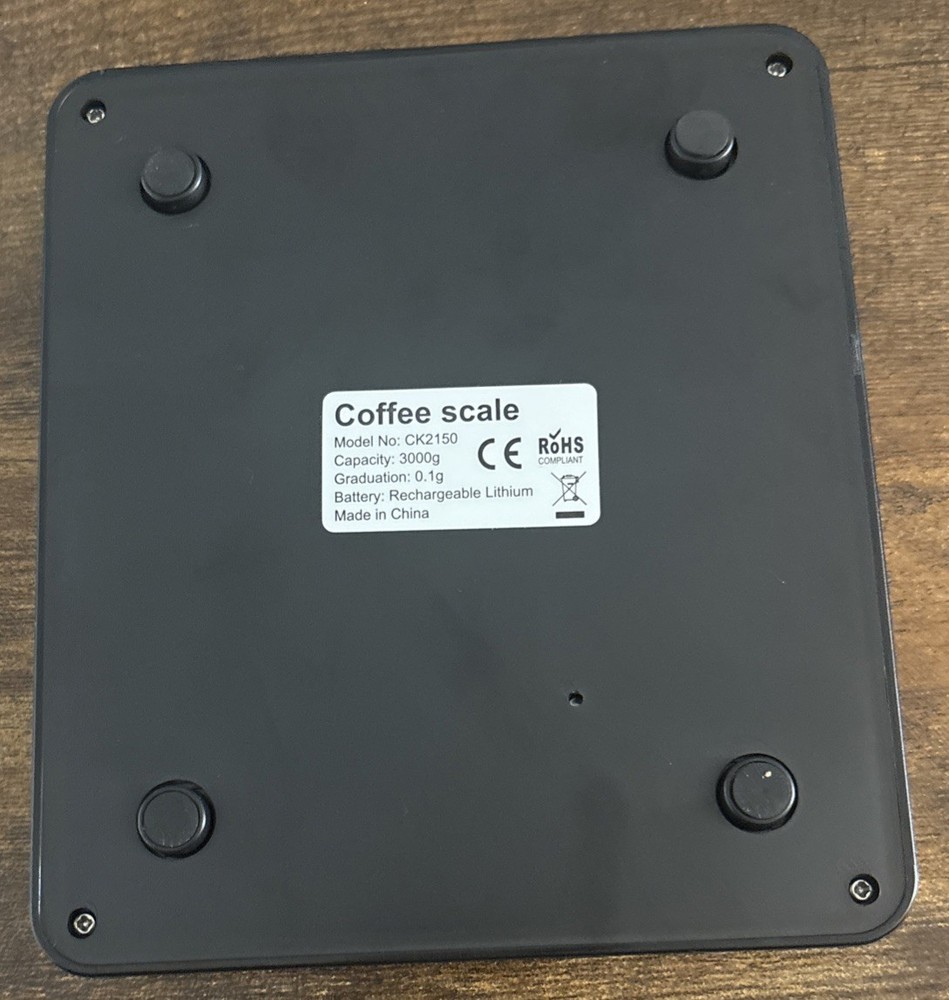 Digital Coffee Scale w/ Timer LED Display High Precision Rechargeable Portable