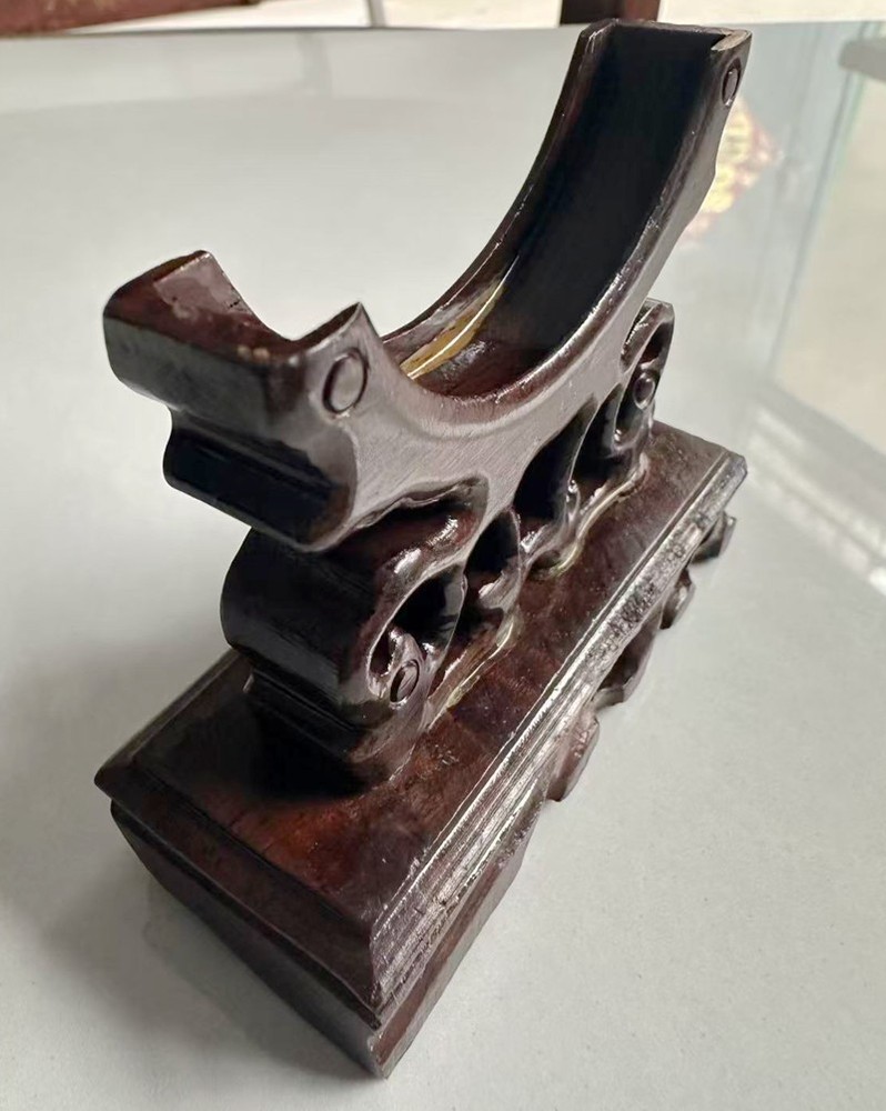 Handcrafted wooden bracelet stand bracket