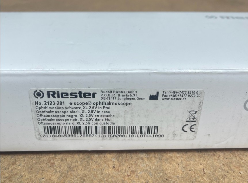 Riester E-scope Pocket Ophthalmoscope - XL 2.5V