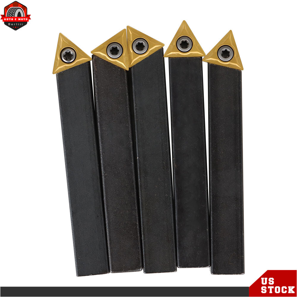 5Pack 1/2" Indexable Carbide Insert Turning Tooling Bit Holder Set For Lathe New