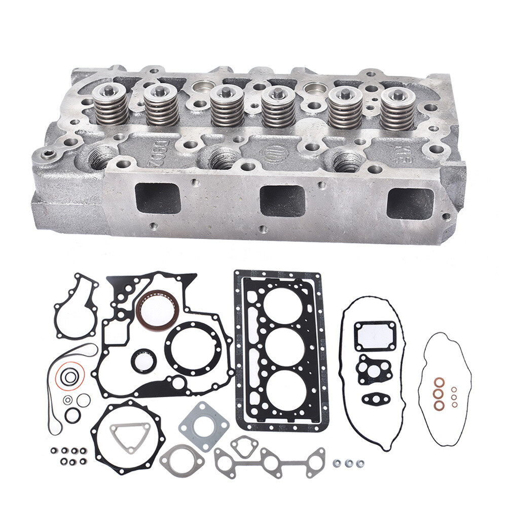 Fit For Kubota D902 RTV900 Complete Cylinder Head with Valves & Full Gasket Kit