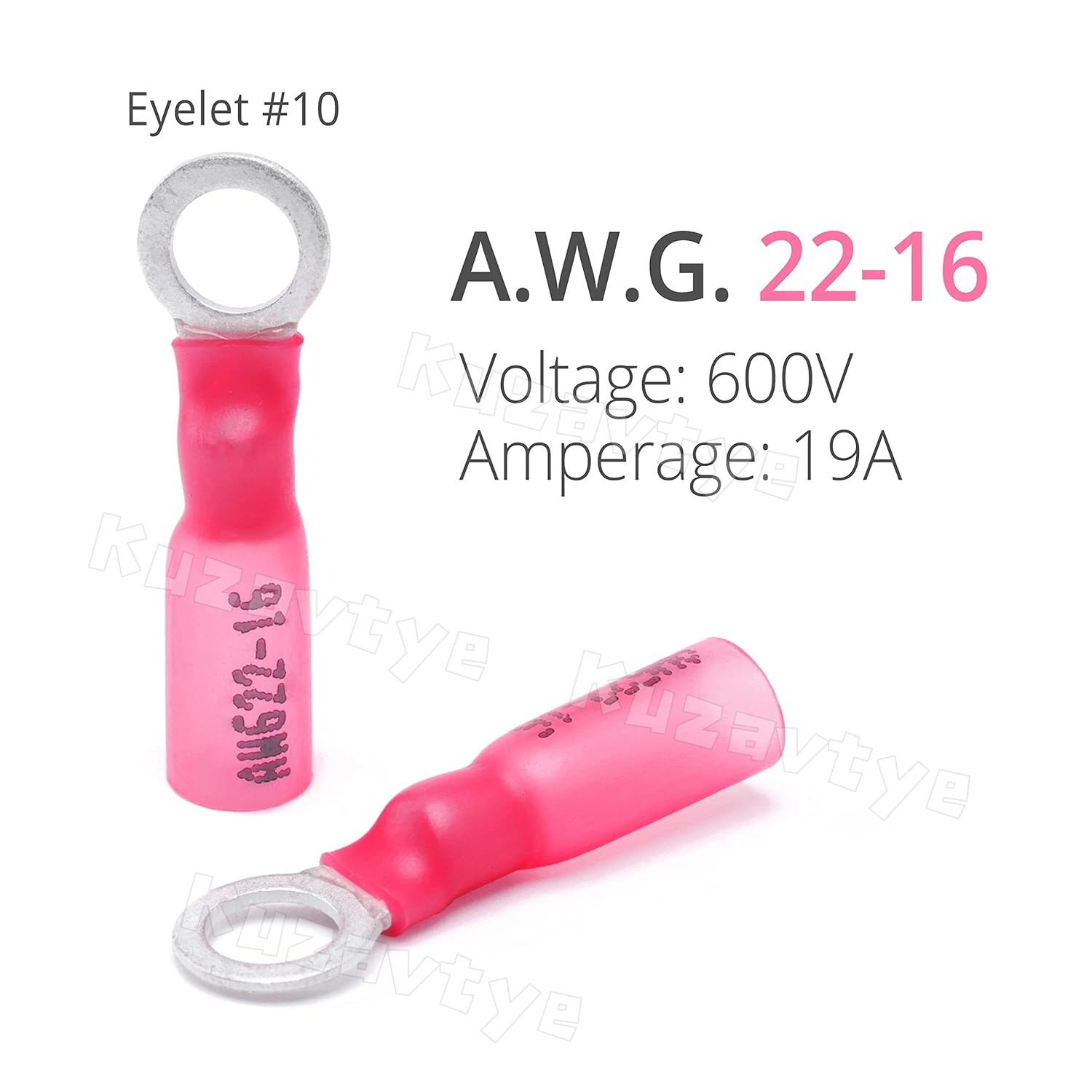 50/200x Heat Shrink Ring Terminals Crimp Eyelet Wire Connector Waterproof Marine