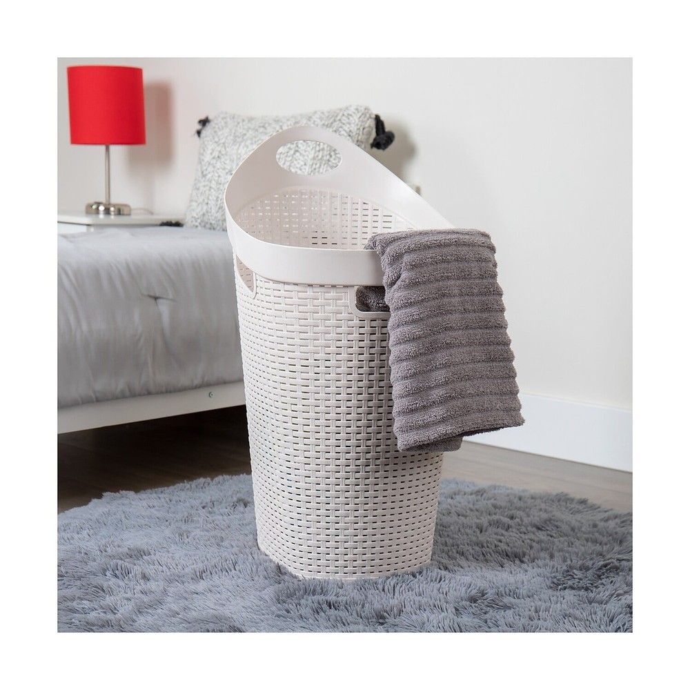 60L Rolling Laundry Hamper Clothes Basket Wheels Plastic 29.25"H