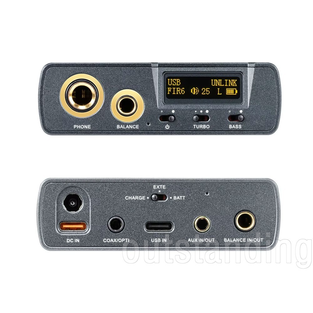 xDuoo Grey XD05T Portable Electronic Tube Audio Decoder Headphone Amplifier ot34