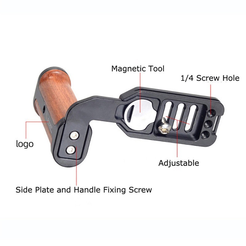Side Wood Handle Left L-Plate Quick Release Plate Universal Camera Accessory USA