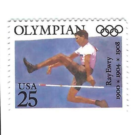STAMP US SCOTT 2497 "Olympic Athletes-Ray Ewry" 25 CENT 1990 MNH