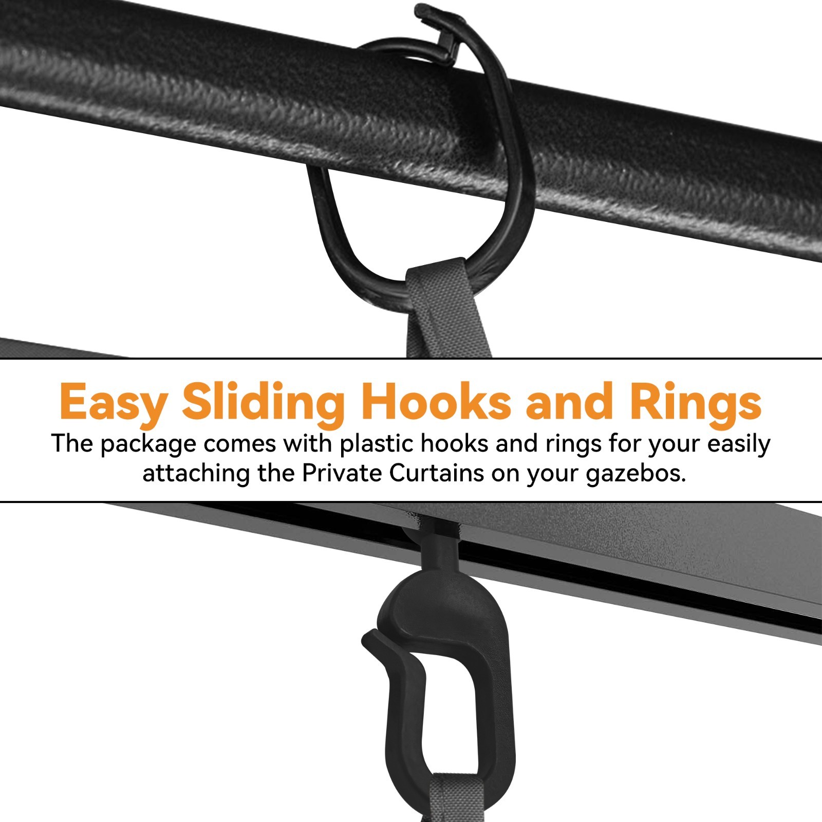 Gazebo Mosquito Netting Waterproof Insect Screen Easy Install Double Zippers