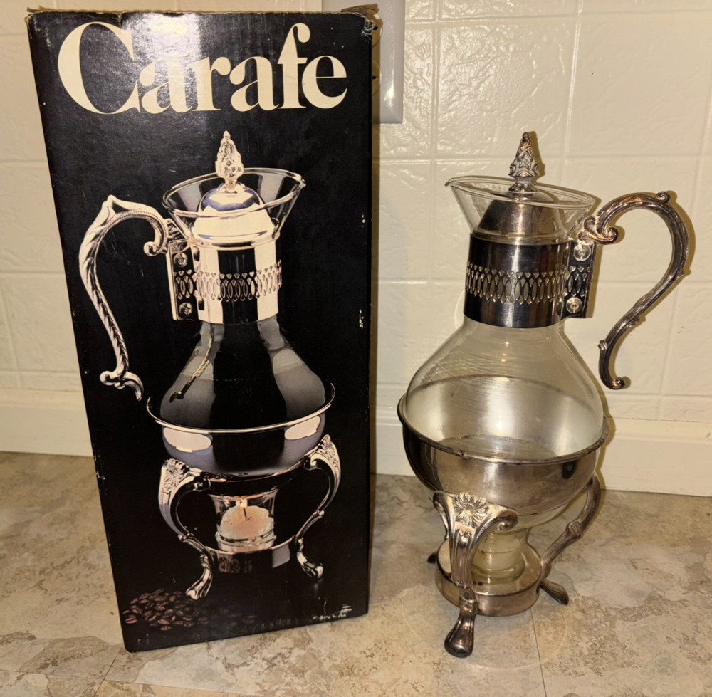 Carafe Leonard Silver Plated 10 Cup Warmer #1153 w/Box Coffee Pot Kitchenware