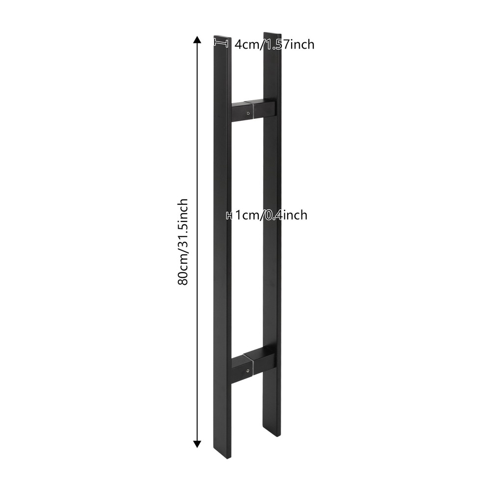 Stainless Steel Double Sided Push Pull Door Handle, H-shaped Door Pull Handle