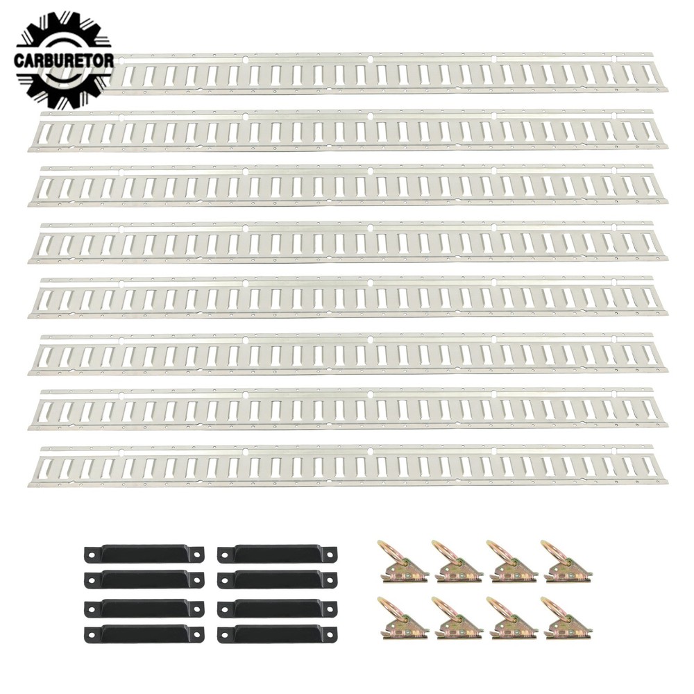 Silver 24 Pack 60" E Track Rail Sections With Mounting Hardware Fit For Trucks