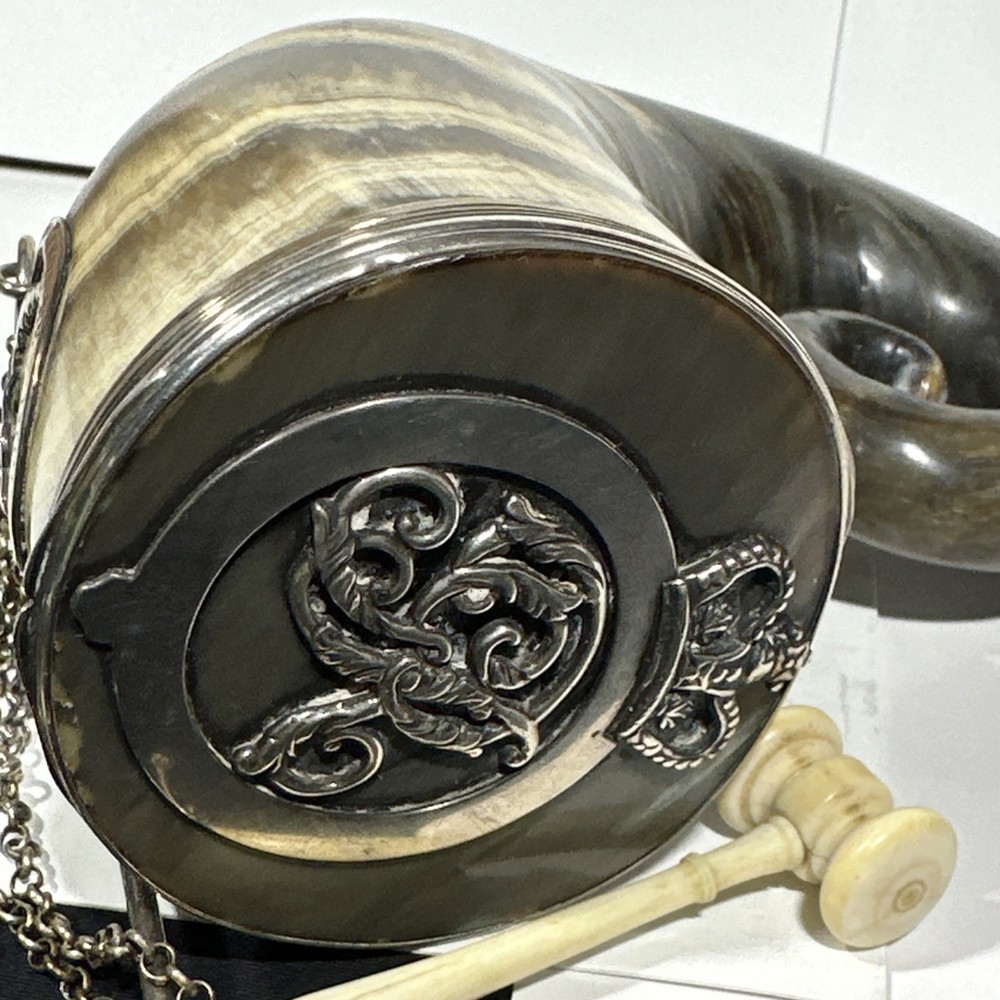 A Fine Scottish Silver Mounted Snuff Mull