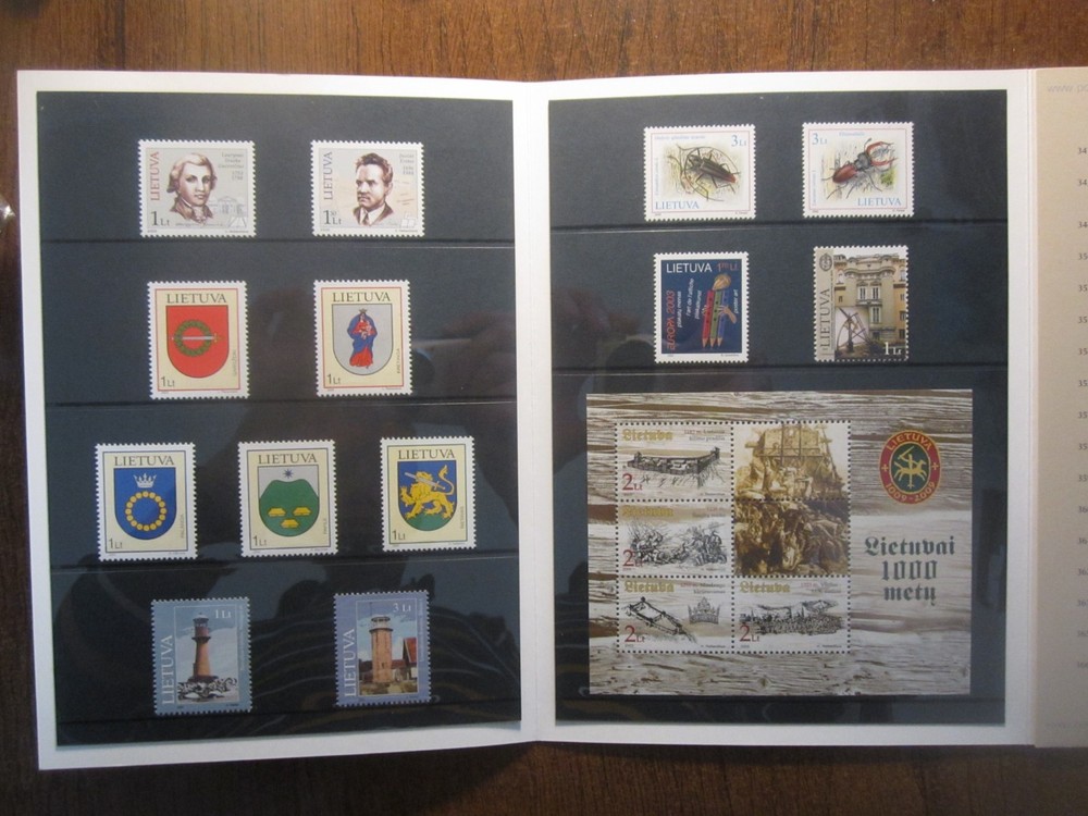2003 LITHUANIA STAMPS OFFICIAL YEAR SET