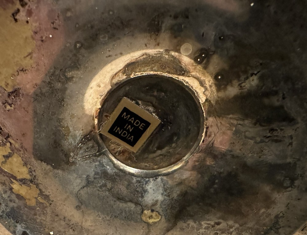 Pair (2) of Silver Plated Long Stem Wine Goblets Decor