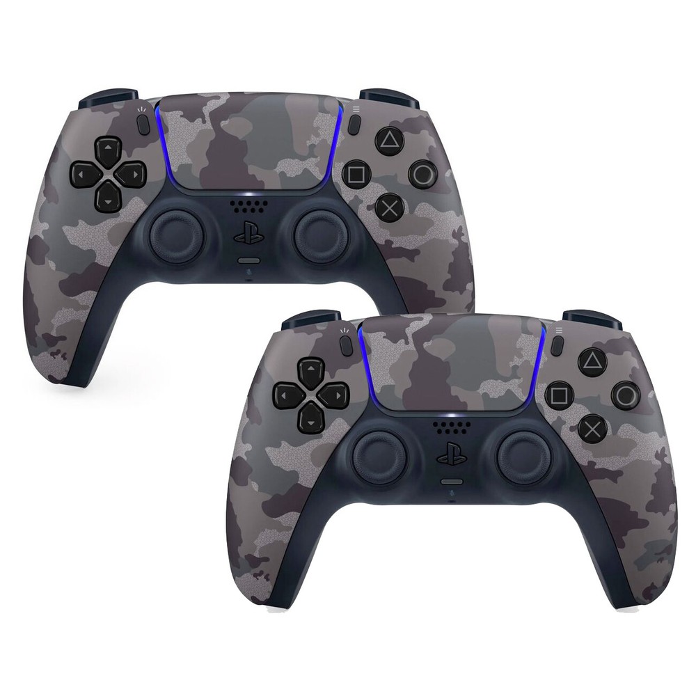 2 Pack Sony PlayStation 5 DualSense Wireless Controller - Gray Camo