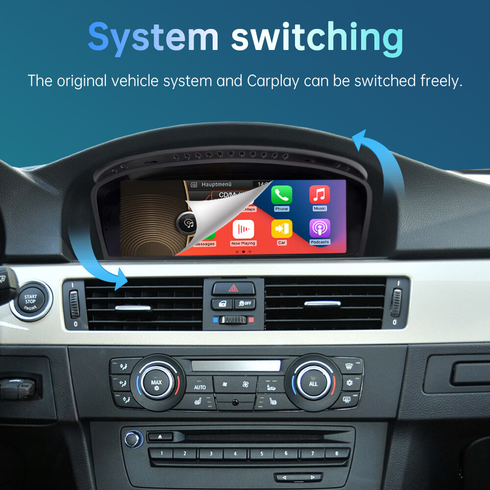 For BMW CIC 3 5 Series E90 E91 E92 E93 E60 E61 Wireless CarPlay Car Touch Screen