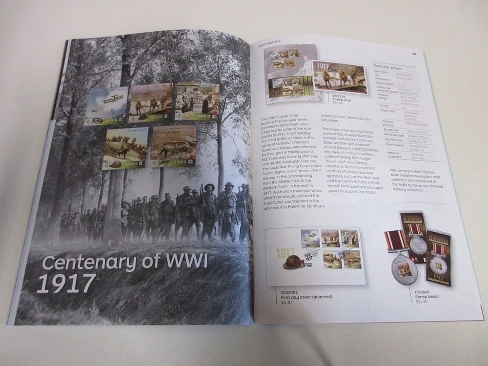 2017 Stamp Bulletin - WWI Centenary, Artists - Australia Post - 36 Pages - March