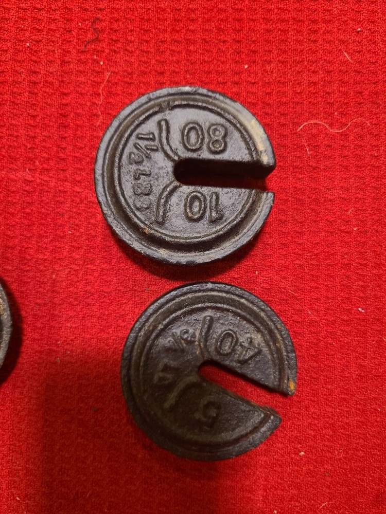 Vintage Scale Weights From Floor Platform Scale Cast Iron Antique