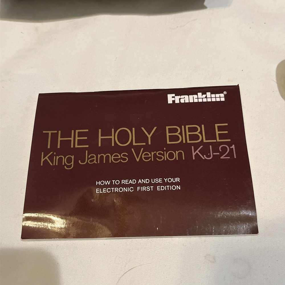 Franklin Computer Holy Bible King James Version Model KJ-21 1989 Complete Tested