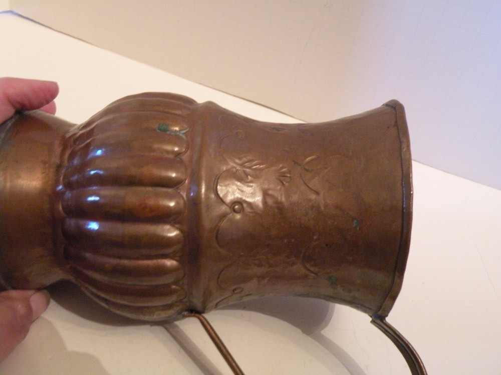 ALT119 MIDDLE EASTERN COPPER JUG EWER 7" HIGH