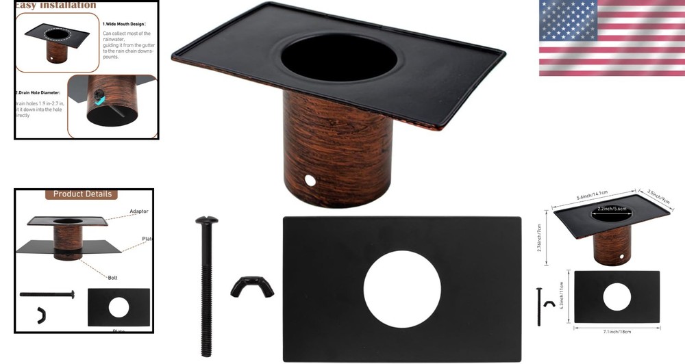Rust-Resistant Rain Chain Gutter Adapter: Efficient and Chic Rainwater Solution