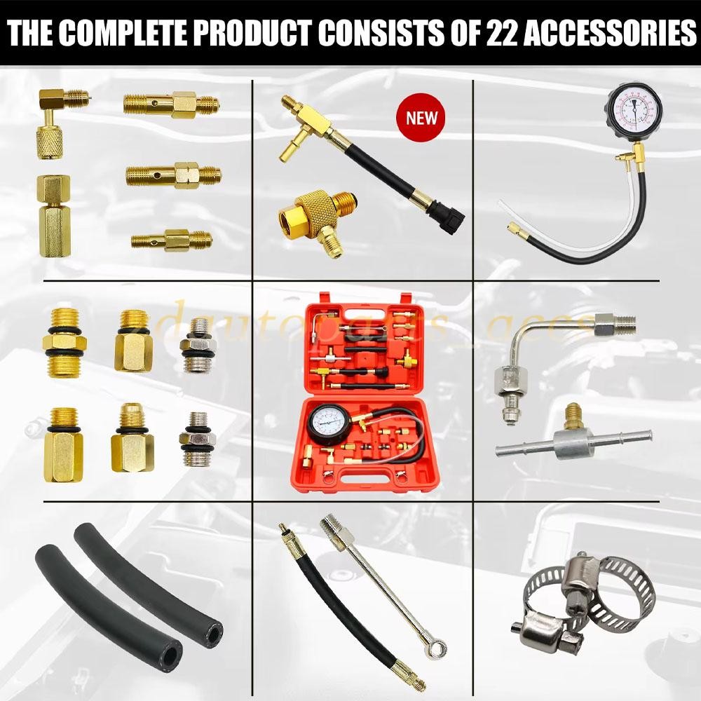 0-140 PSI Fuel Injection Pump Pressure Tester Injector Pump Pressure Gauge Set