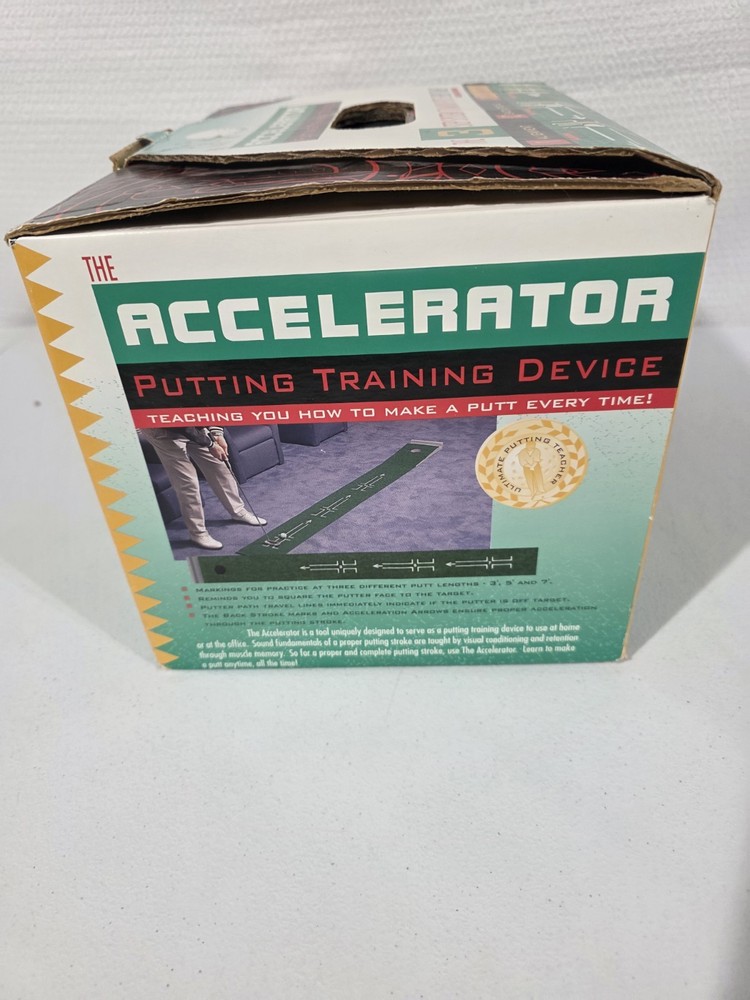 Accelerator Golf Putting Trainer Aid Mat 3 Step System Practice Device In Box