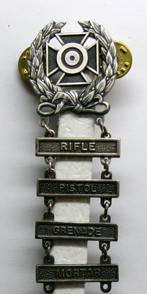 Army Basic Qualification Expert Badge RIFLE PISTOL GRENADE & MORTAR BARS
